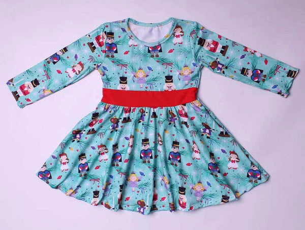 Nutcracker Long Sleeve Twirly Dress