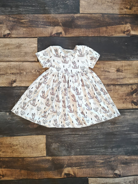 Field of Bunnies Milk Silk Dress