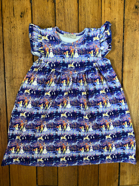 Mary Poppins Inspired Pearl Milk Silk Dress A