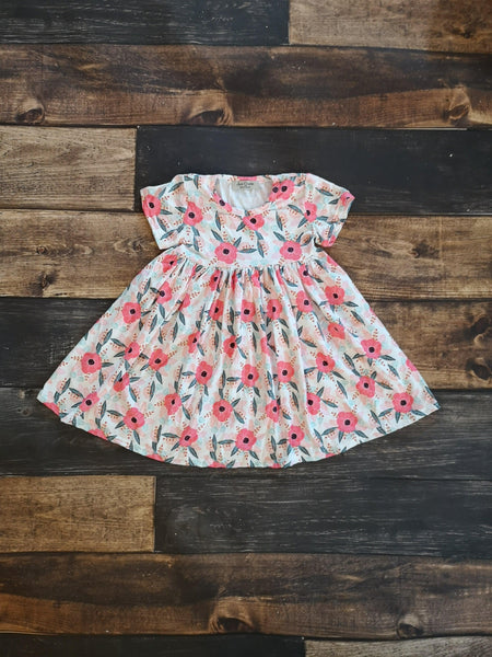 Pretty in Pink Flowers Milk Silk Dress - Ava Grace Boutique