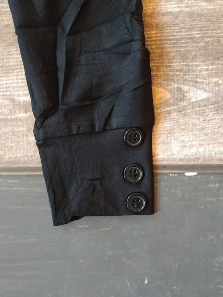 Black Side Buttons Legging - Ava Grace Boutique
