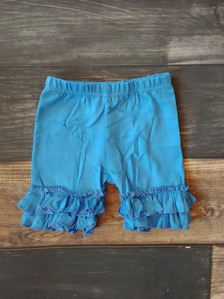 Cornflower Ruffle Girl Shorts - Ava Grace Boutique