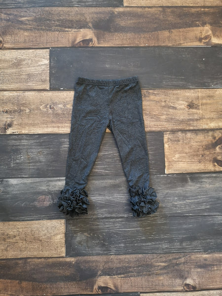 Dark Heather Grey Icing Girl Leggings