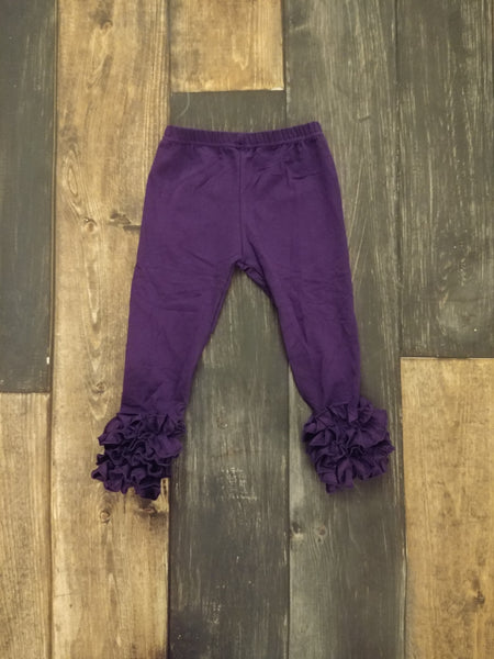 Dark Purple Icing Leggings - Ava Grace Boutique