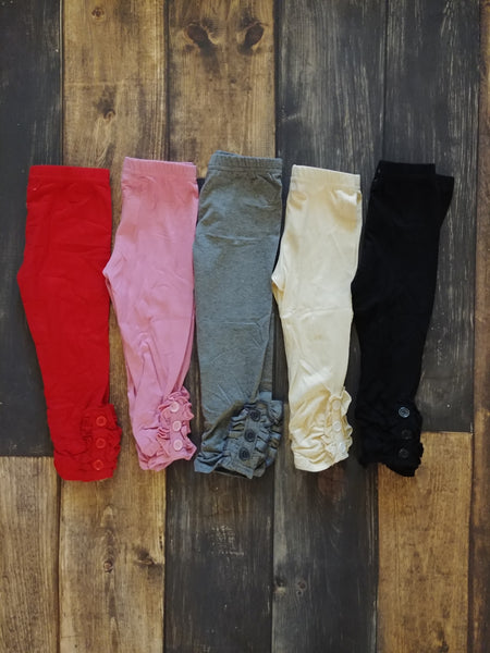 Ivory Button Leggings - Ava Grace Boutique