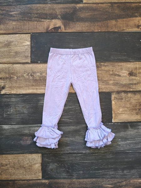 Lavender Triple Ruffle Leggings