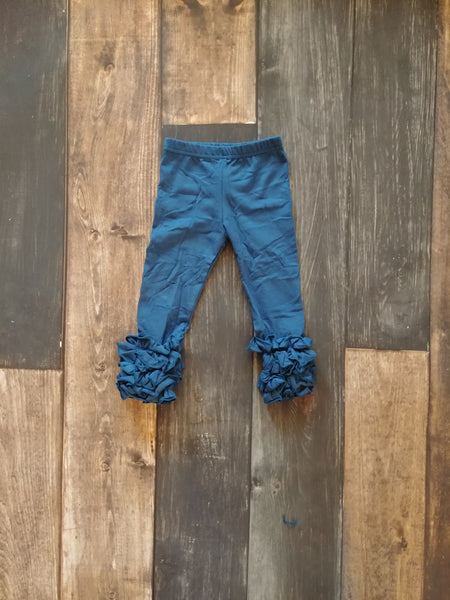 Teal Ruffle Icing Leggings - Ava Grace Boutique