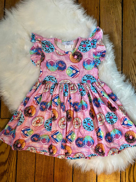 Donuts Print Twirly Dress