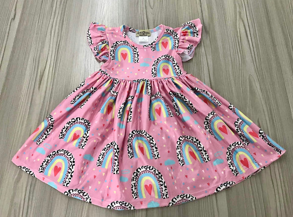 Rainbow Boho Twirly Dress