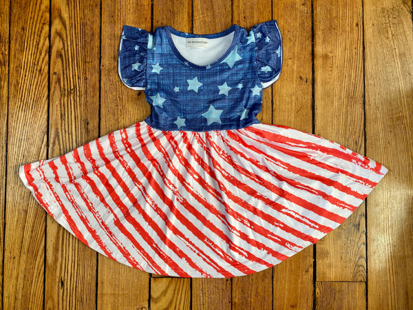 4th of July Twirly Girl Dress