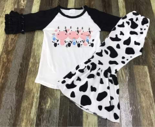 Cow Top and Belle Bottom Set A