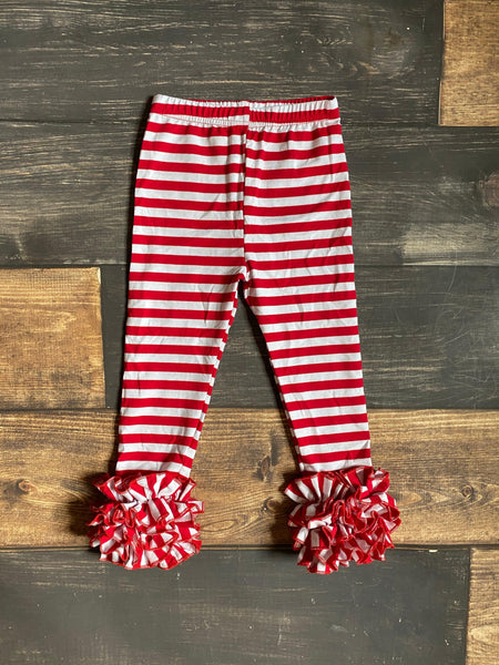 Red/White Stripes Icing Legging A - Ava Grace Boutique