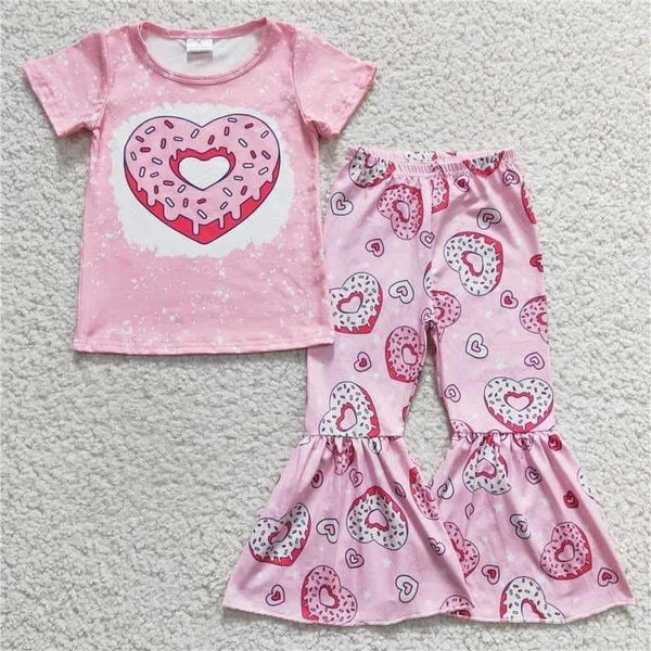 Heart Donut Top and Bottom Outfit
