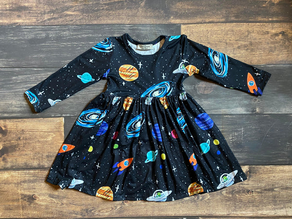Space Long Sleeve Dress - Ava Grace Boutique