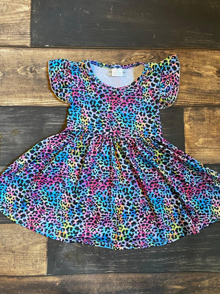 Rainbow Leopard Animal Prints Twirly Style - Ava Grace Boutique