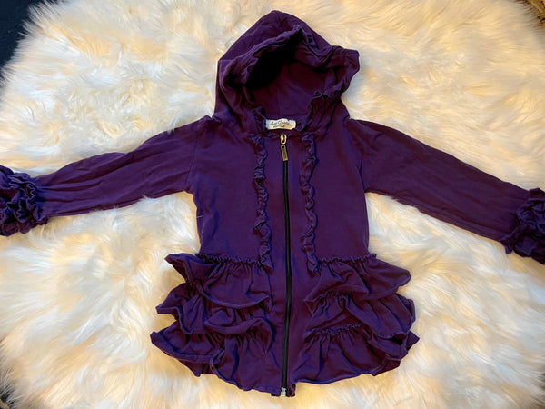 Purple Ruffle Cardigan 2T GUC