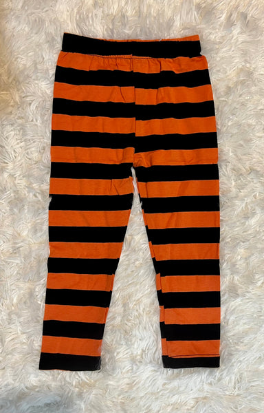 Orange and Black Stripes Legging