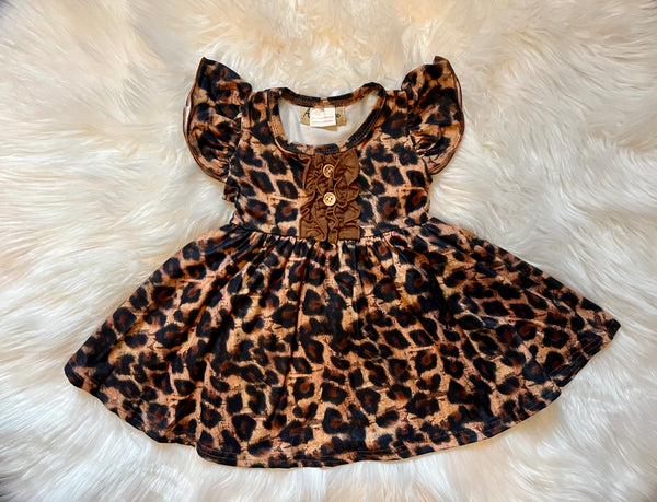 Leopard Print Twirly Dress