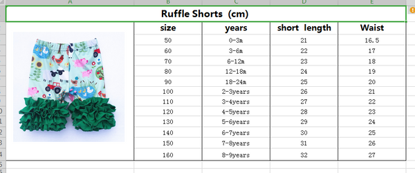 Denim Knit Ruffle Shorts
